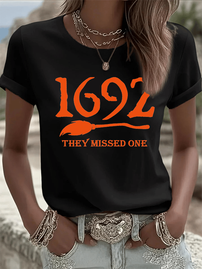 Women's 1692 They Missed One Print Crew Neck T-Shirt
