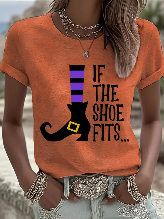 Women's f the Shoe Fitsk Print Casual T-shirt